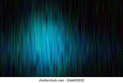 Dark BLUE vector pattern with lines, ovals. A sample with blurred bubble shapes. A completely new memphis design for your business.