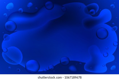 Dark BLUE vector pattern with lines, ovals. Colorful illustration in abstract memphis style with gradient. New composition for your brand book.