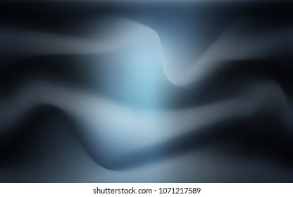 Dark BLUE vector pattern with lines, ovals. A vague circumflex abstract illustration with gradient. A new texture for your  ad, booklets, leaflets.