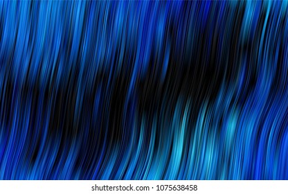 Dark BLUE vector pattern with lines, ovals. Colorful illustration in abstract marble style with gradient. A new texture for your  ad, booklets, leaflets.