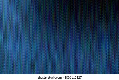 Dark BLUE vector pattern with lines, ovals. Geometric illustration in marble style with gradient.  A completely new memphis design for your business.