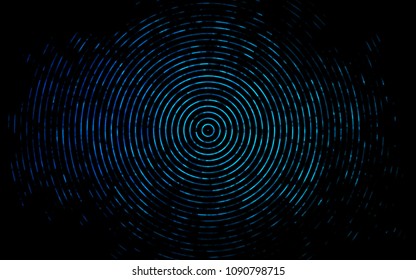 Dark BLUE vector pattern with lines, ovals. Shining illustration, which consist of blurred lines, circles. Pattern for your business design.