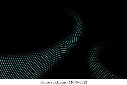 Dark BLUE vector pattern with lines, ovals. A sample with blurred bubble shapes. Marble design for your web site.