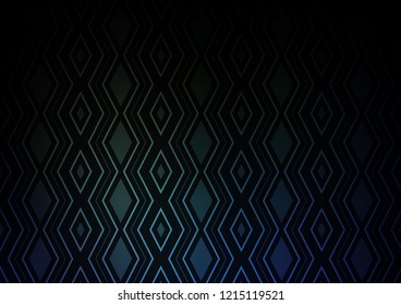 Dark BLUE vector pattern with lines, rectangles. Colorful lines, squares on abstract background with gradient. Pattern for business booklets, leaflets.