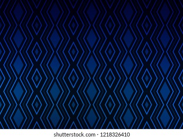 Dark BLUE vector pattern with lines, rectangles. Modern geometric abstract illustration with lines, squares. Backdrop for TV commercials.