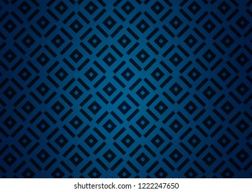 Dark BLUE vector pattern with lines, rectangles. Colorful illustration with lines, cubes on abstract template. Pattern for ads, posters, banners.