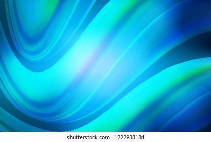 Dark BLUE vector pattern with lines, ovals. Modern gradient abstract illustration with bandy lines. The template for cell phone backgrounds.