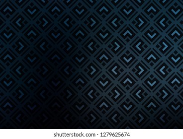 Dark BLUE vector pattern with lines, rectangles. Glitter abstract illustration with colorful lines, rhombuses. Smart design for your business advert.