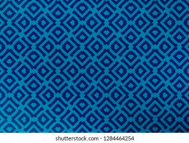 Dark BLUE vector pattern with lines, rectangles. Colorful decorative design in simple style with lines, rhombuses. Smart design for your business advert.
