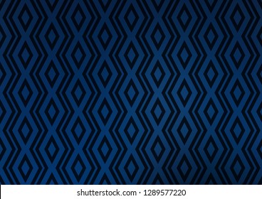 Dark BLUE vector pattern with lines, rectangles. Glitter abstract illustration with colorful lines, rhombuses. Best design for your ad, poster, banner.