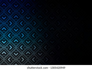 Dark BLUE vector pattern with lines, rectangles. Shining colorful illustration with lines, rectangles. Pattern for websites, landing pages.