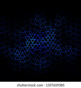 Dark BLUE vector pattern with lines, triangles. Gradient triangles in abstract style on simple form. Pattern for websites.