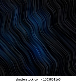 Dark BLUE vector pattern with lines. Gradient illustration in simple style with bows. Pattern for websites, landing pages.