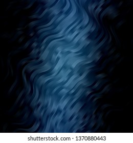 Dark BLUE vector pattern with lines. Abstract illustration with gradient bows. Pattern for websites, landing pages.