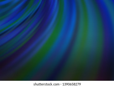 Dark BLUE vector pattern with lines, ovals. Creative geometric illustration in marble style with gradient. The elegant pattern for brand book.
