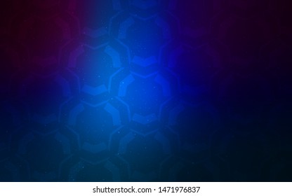 Dark BLUE vector pattern with lines. Glitter abstract illustration with wry lines. Brand new design for your ads, poster, banner.