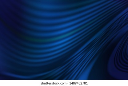 Dark BLUE vector pattern with lines. Modern gradient abstract illustration with bandy lines. A completely new design for your business.