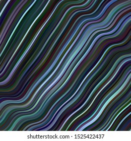 Dark BLUE vector pattern with lines. Abstract illustration with gradient bows. Pattern for ads, commercials.