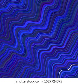 Dark BLUE vector pattern with lines. Colorful geometric sample with gradient lines.  The best colorful design for your business.