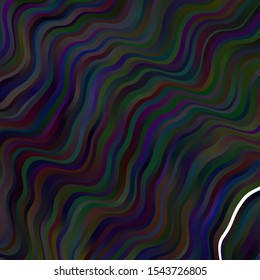 Dark BLUE vector pattern with lines. Abstract illustration with bandy gradient lines. Smart design for your promotions.