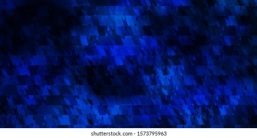 Dark BLUE vector pattern with lines, triangles. Colorful illustration with triangles in simple style. Design for your promotions.