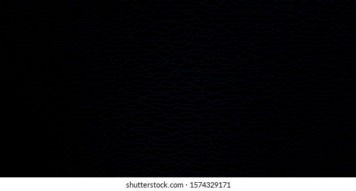Dark BLUE vector pattern with lines. Bright sample with colorful bent lines, shapes. Pattern for booklets, leaflets.