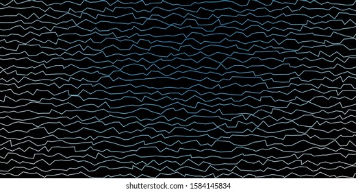 Dark BLUE vector pattern with lines. Colorful illustration with curved lines. Pattern for ads, commercials.