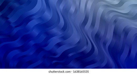 Dark BLUE vector pattern with lines. Abstract gradient illustration with wry lines. Design for your business promotion.