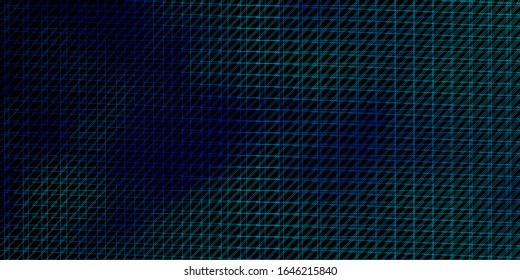 Dark BLUE vector pattern with lines. Gradient abstract design in simple style with sharp lines. Best design for your posters, banners.