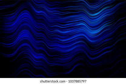 Dark BLUE vector pattern with liquid shapes. Blurred geometric sample with gradient bubbles.  Brand-new design for your ads, poster, banner.