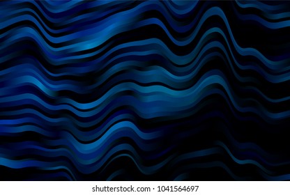 Dark BLUE vector pattern with liquid shapes. Geometric illustration in marble style with gradient.  The best blurred design for your business.