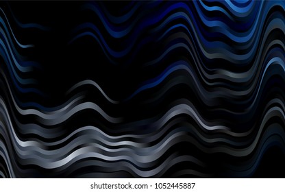 Dark BLUE vector pattern with liquid shapes. An elegant bright illustration with gradient. Brand-new design for your ads, poster, banner.