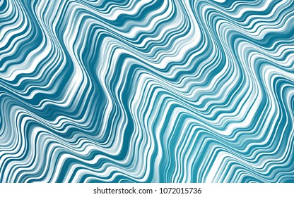 Dark BLUE vector pattern with liquid lines. Creative geometric illustration in marble style with gradient. New composition for your brand book.