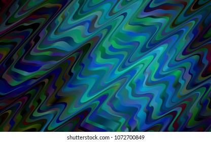 Dark BLUE vector pattern with liquid shapes. Colorful illustration in abstract marble style with gradient. Pattern for your business design.