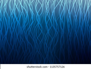 Dark BLUE vector pattern with liquid shapes. Geometric illustration in marble style with gradient.  The elegant pattern for brand book.