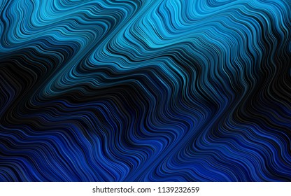 Dark BLUE vector pattern with liquid shapes. Colorful illustration in abstract marble style with gradient. A completely new template for your business design.