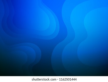 Dark BLUE vector pattern with liquid shapes. Modern gradient abstract illustration with bandy lines. Marble design for your web site.