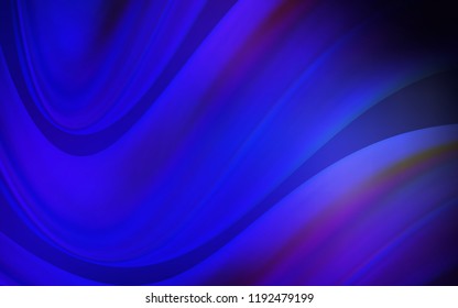 Dark BLUE vector pattern with liquid shapes. Creative illustration in halftone marble style with gradient. The template for cell phone backgrounds.