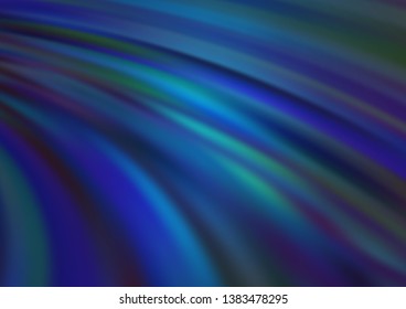 Dark BLUE vector pattern with liquid shapes. Shining crooked illustration in marble style. Marble design for your web site.