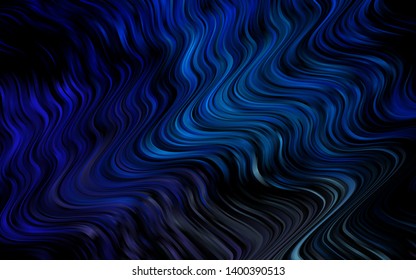 Dark BLUE vector pattern with liquid shapes. Brand new colored illustration in marble style with gradient. The best blurred design for your business.