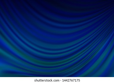 Dark BLUE vector pattern with liquid shapes. Creative geometric illustration in marble style with gradient. Textured wave pattern for backgrounds.