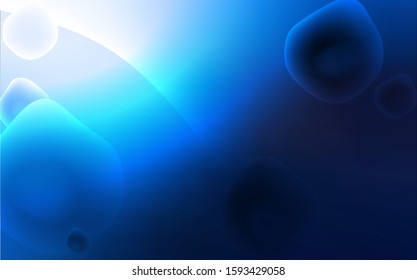 Dark BLUE vector pattern with liquid shapes. Brand-new colored illustration in memphis style with gradient. Memphis design for your web site.