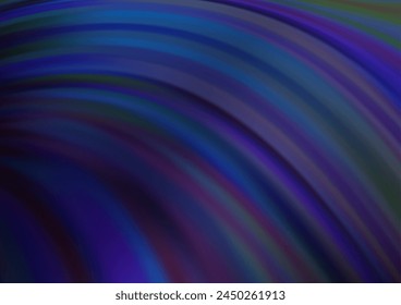 Dark BLUE vector pattern with liquid shapes. Glitter abstract illustration with wry lines. New composition for your brand book.