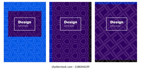 Dark BLUE vector pattern for magazines. Beautiful colorful sample in abstract style. Design for cover of books, notepads.