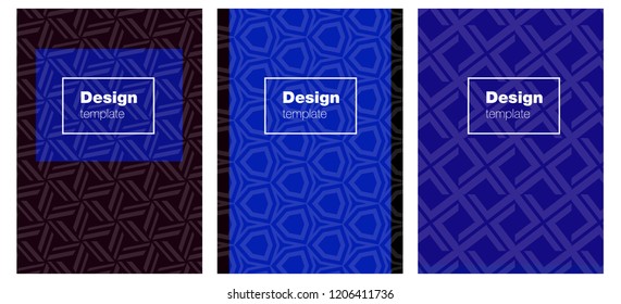Dark BLUE vector pattern for magazines. Blurred decorative design in abstract style with textbox. Pattern for leaflets, booklets.