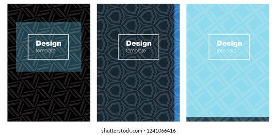 Dark BLUE vector pattern for magazines. Beautiful colorful sample in abstract style. Pattern for leaflets, booklets.