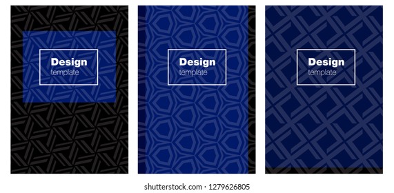 Dark BLUE vector pattern for magazines. Beautiful colorful sample in abstract style. Template for magazines, jurnals.