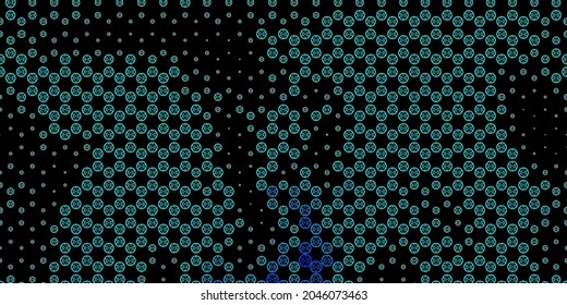 Dark BLUE vector pattern with magic elements. Abstract illustration with gothic gradient shapes. Design for magic, spiritual events.