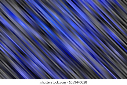 Dark BLUE vector pattern with narrow lines. Glitter abstract illustration with colored sticks. The pattern can be used for websites.