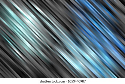 Dark BLUE vector pattern with narrow lines. Glitter abstract illustration with colored sticks. The template can be used as a background.